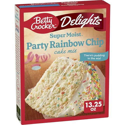 Delights Super Moist Party Rainbow Chip Cake Mix (13.25 Ounce)
