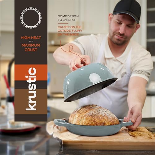 Enameled Cast Iron Dutch Oven for Sourdough Bread Baking