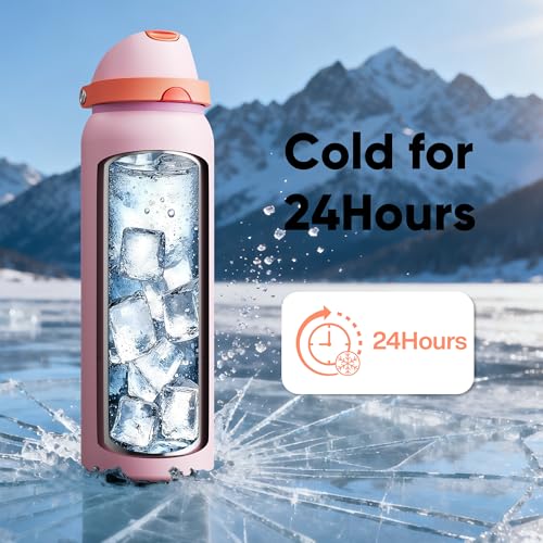 Insulated Water Bottle with Straw