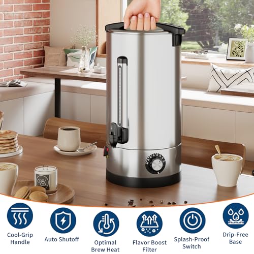 60 Cup Large Coffee Urn with Double Wall Insulation