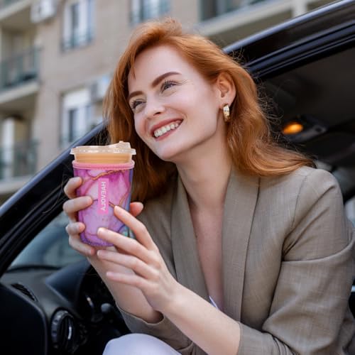 Reusable Insulated Neoprene Iced Coffee Cup Sleeve (3 Count)
