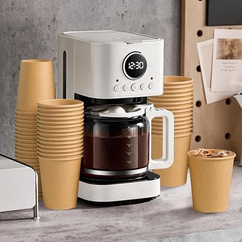 400 Pack 8 oz Paper Cups Brown Kraft Disposable Hot Coffee Cups (400 Count)