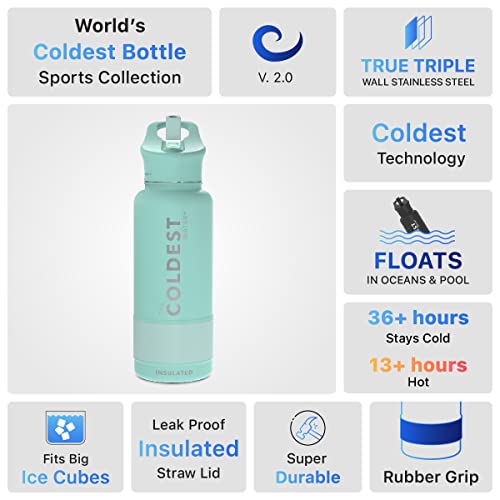Coldest Insulated Water Bottle with Straw Lid