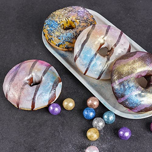 Edible Food Grade Glitter Powder Glimmer Luster Dust Metallic Fancy Food Decorating Sprinkle Glimmery Dust for Drink Wine Beverage Cake Bakery Vegan Allergen