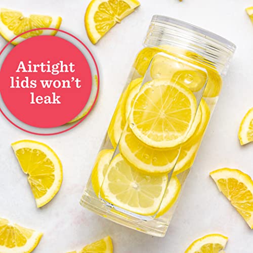 Glass Water Bottles (4 Count)