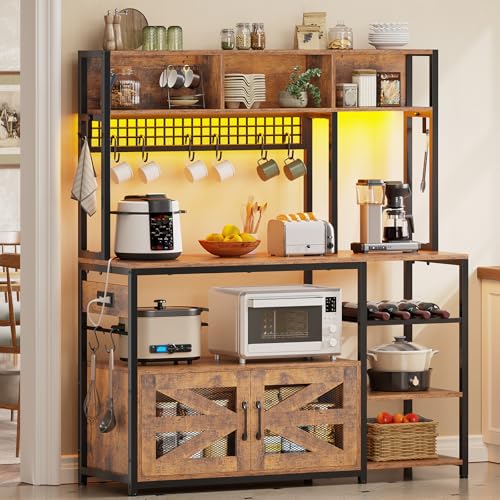 47.2 Inch Bakers Rack with Power Outlet