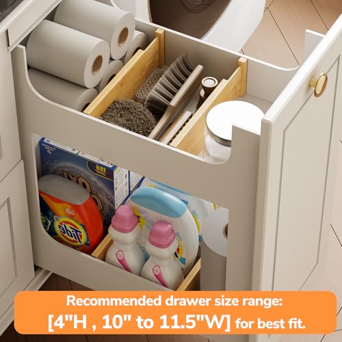 4" High Bamboo Drawer Dividers (4 Count)