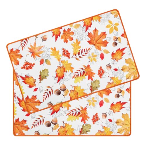 2 Pack 12x19 Inch Fall Dish Drying Mat (2 Count)