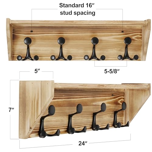 Wall Shelf with Hooks