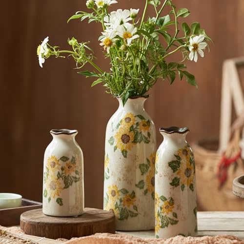 Autumn Vintage Ceramic Vase Set of 3 for Decor Home (3 Count)