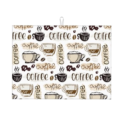 Coffee Dish Drying Mat 18 x 24 Inch