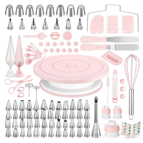158 Cake Decorating Kit Baking Supplies Tools for Beginners & Pros (158 Count)
