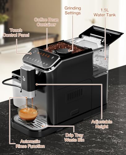 Fully Automatic Espresso Machine with Milk Frother
