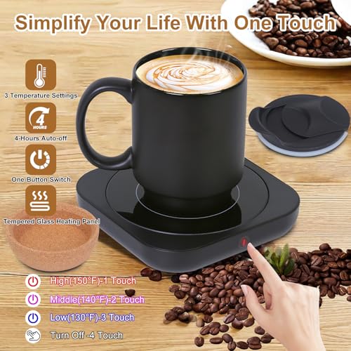 Coffee Mug Warmer & Mug Set for Desk