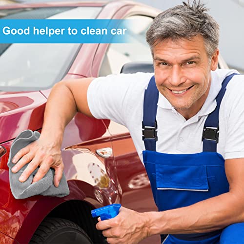 100 Pack 12'' x 12'' Microfiber Cleaning Cloths Reusable Cleaning Rags Bulk Microfiber Towels Softer Highly Absorbent Washcloths for House Kitchen Car Window