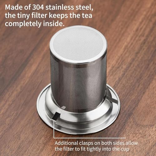 Glass Tea Cup with Infuser and Lid