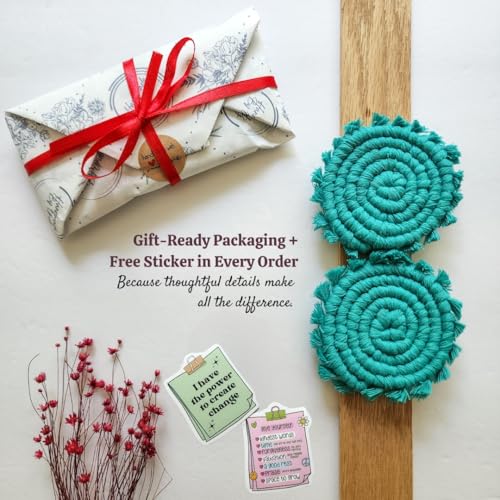 Cotton Car Coasters for Cup Holders (2 Count)