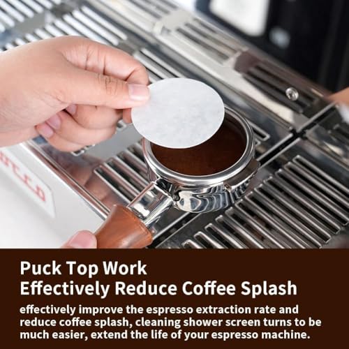 53mm Espresso Paper Filters Fits 54mm Portafilter Baskets (100 Count)