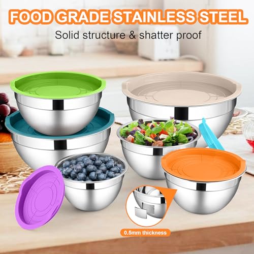 Mixing Bowls with Lids Set (6 Count)