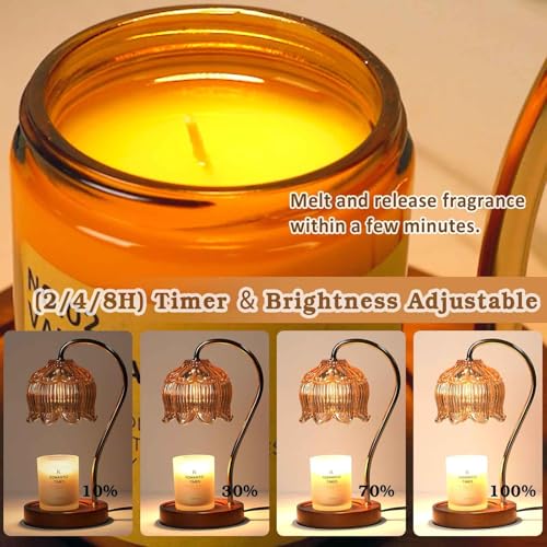 Flower Candle Warmer Lamp with Timer