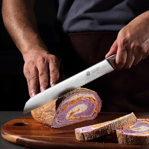 10 Inch Japanese Style Premium Natural Rosewood Bread Knife