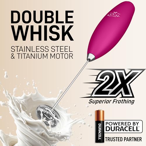 Powerful Milk Frother Wand With Duracell Batteries