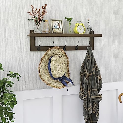 Coat Hooks with Shelf Wall