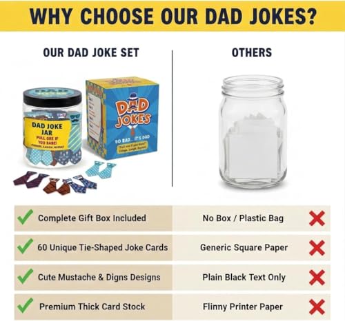 60 Dad Jokes Jar