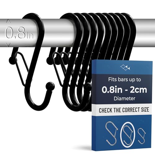 10 Pack Metal S Hooks for Hanging (10 Count)