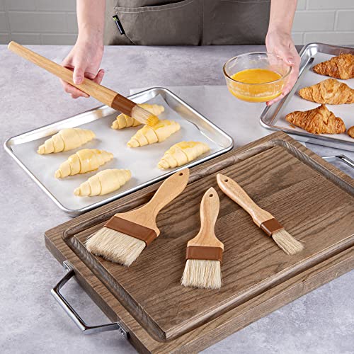 Natural Wood Pastry Basting Brush Set