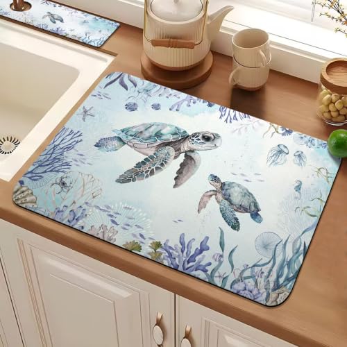 19.5" x 12" Dish Drying Mat & 24" x 5.5" Sink Splash Guard