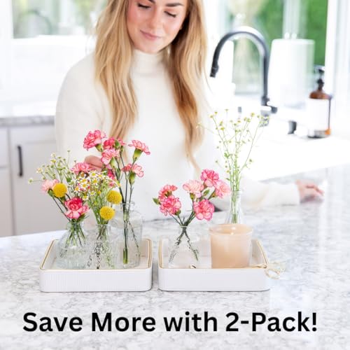 2 Pack White Catch All Trays for Jewelry (2 Count)