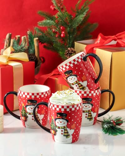 Christmas Coffee Mugs Set of 4 (4 Count)