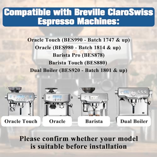 Water Filter Replacement for Breville Espresso Machine Barista Touch BES880 (4 Count)
