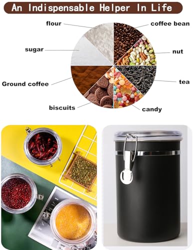Stainless Steel Food Container with Clear Lids Airtight Storage Container Small Canisters Kitchen Pantry Storage for Cereal
