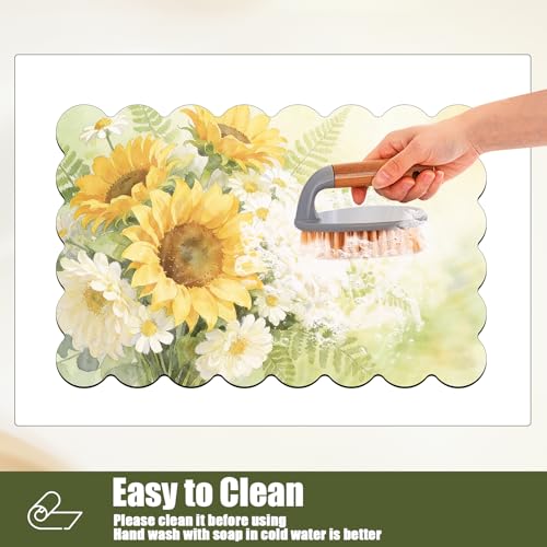 Scalloped Dish Drying Mats for Kitchen Counter