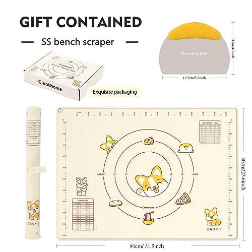 Silicone Baking Mat Sheet and Pastry Dough Cutter
