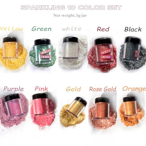 Edible Glitter for Cakes Drinks Luster Dust Set