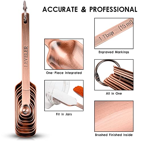 Copper Measuring Spoons Set 10