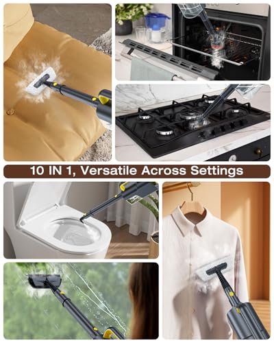 10-in-1 Steam Mop, Detachable Handheld Steam Cleaner for Multi-Surface