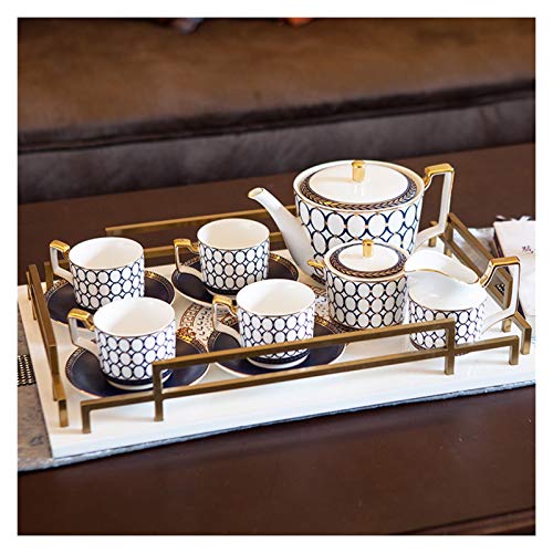 Tea Set Porcelain Afternoon Tea Set Tea Cup Gift Set Tea Pack Tea Cups and Saucer Teapot Sugar Bowl Cream Jug Modern Light Coffee Luxury Service