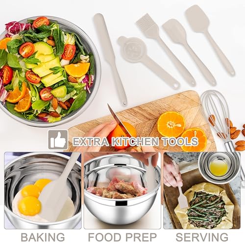 Stainless Steel Mixing Bowls (18 Count)