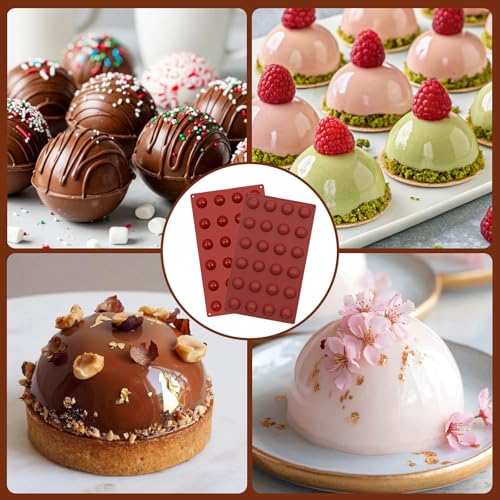 24 Holes Silicone Hot Chocolate Bomb Molds (2 Count)