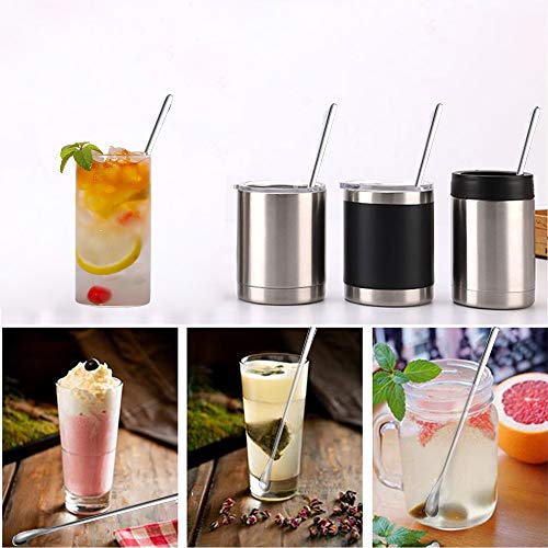 Stainless Steel Coffee Stirring Spoon Beverage Cocktail Stirrers Stir Cocktail Drink Mixing Swizzle Stick (4 Count)
