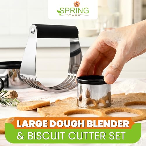 Stainless Steel Dough Blender & Biscuit Cutter Set for Baking
