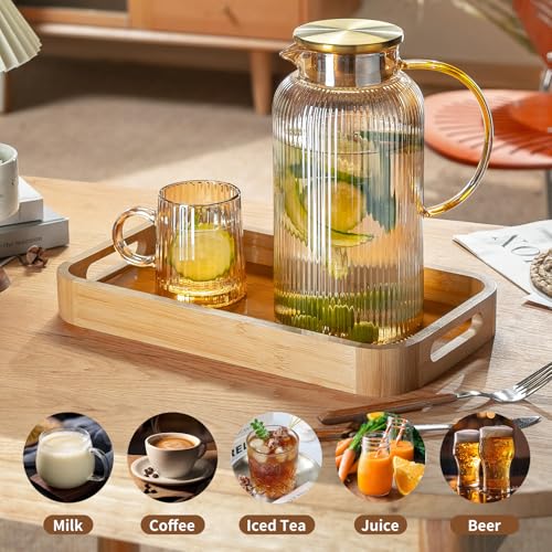 Glass Pitcher with Lid