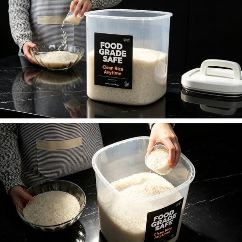 10 Lbs Rice Container Storage with Measuring Cup