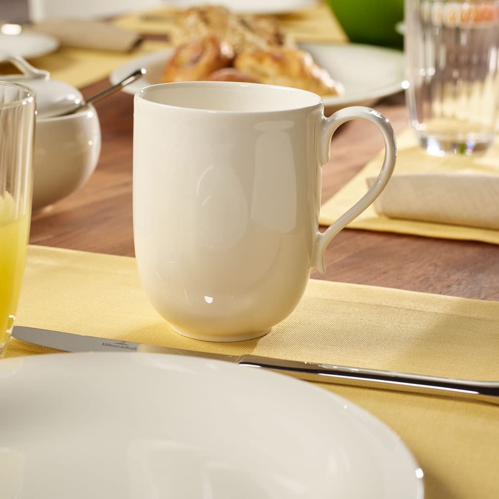 Rustic style latte macchiato mug in porcelain