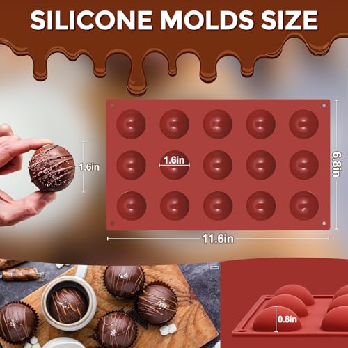 Semi Sphere Silicone Molds (2 Count)