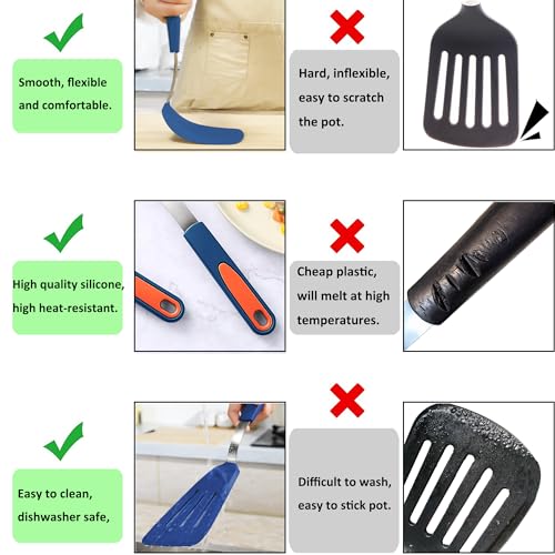 3 Pieces Silicone Spatula Set (3 Count)
